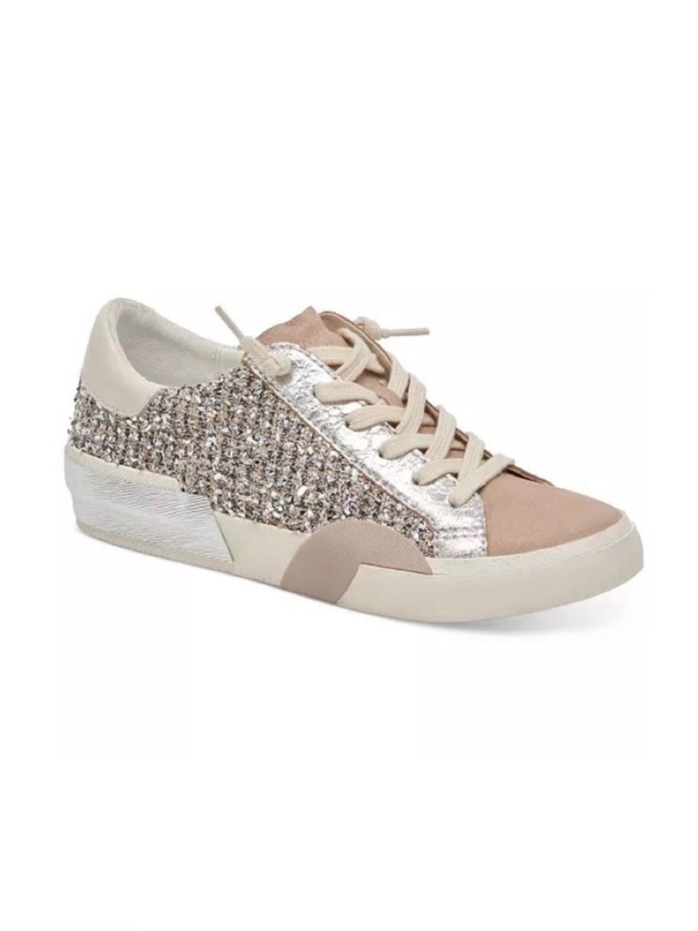 Dolce Vita Zina Silver Textured Sneakers Size 8.5 NWOT Women’s Shoes